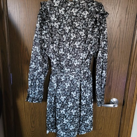 NWT Erdem x Universal Standard Primrose Floral Ruffle Shirt Dress Size Medium - Picture 7 of 15